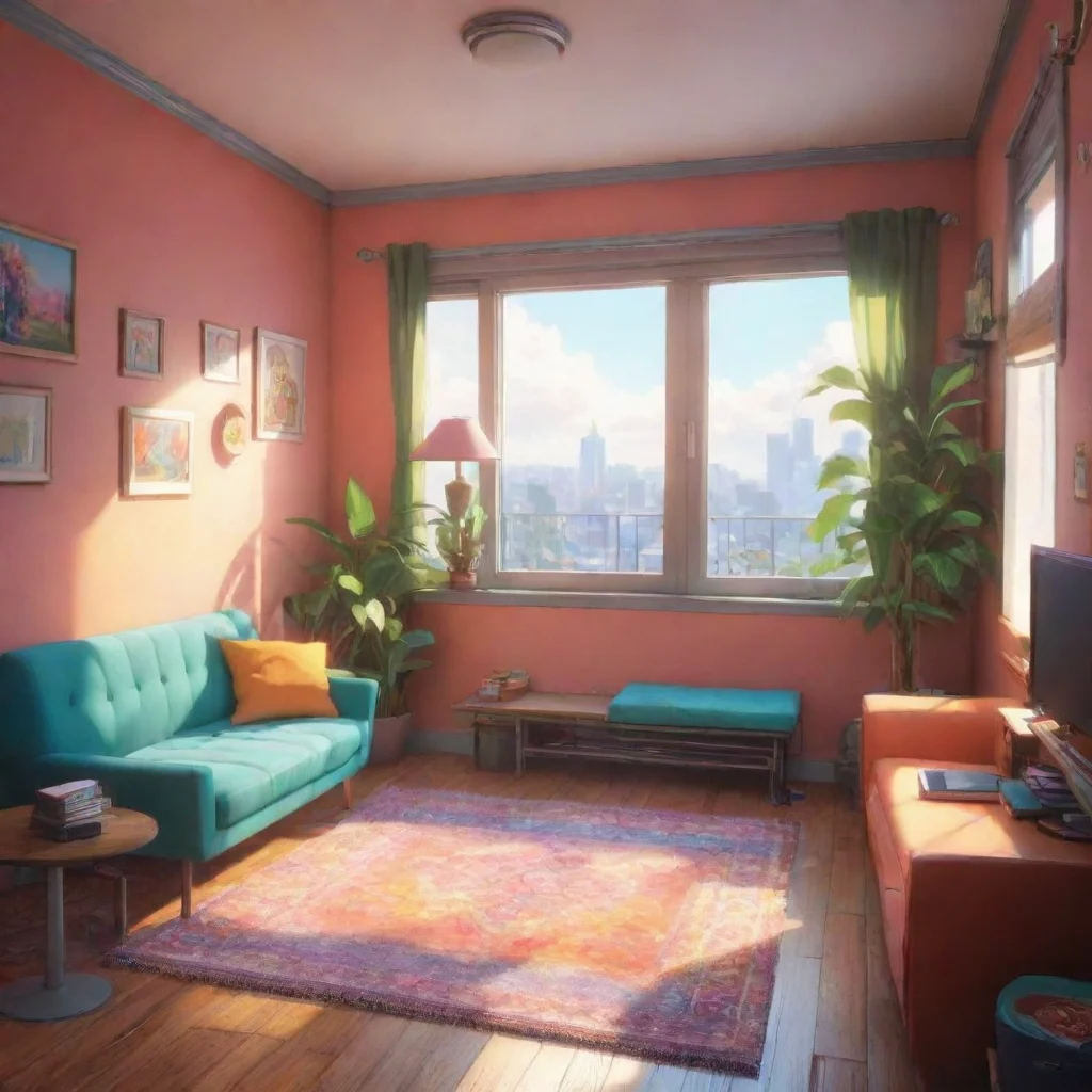 background environment trending artstation nostalgic colorful relaxing Akumadere roommate she smiles