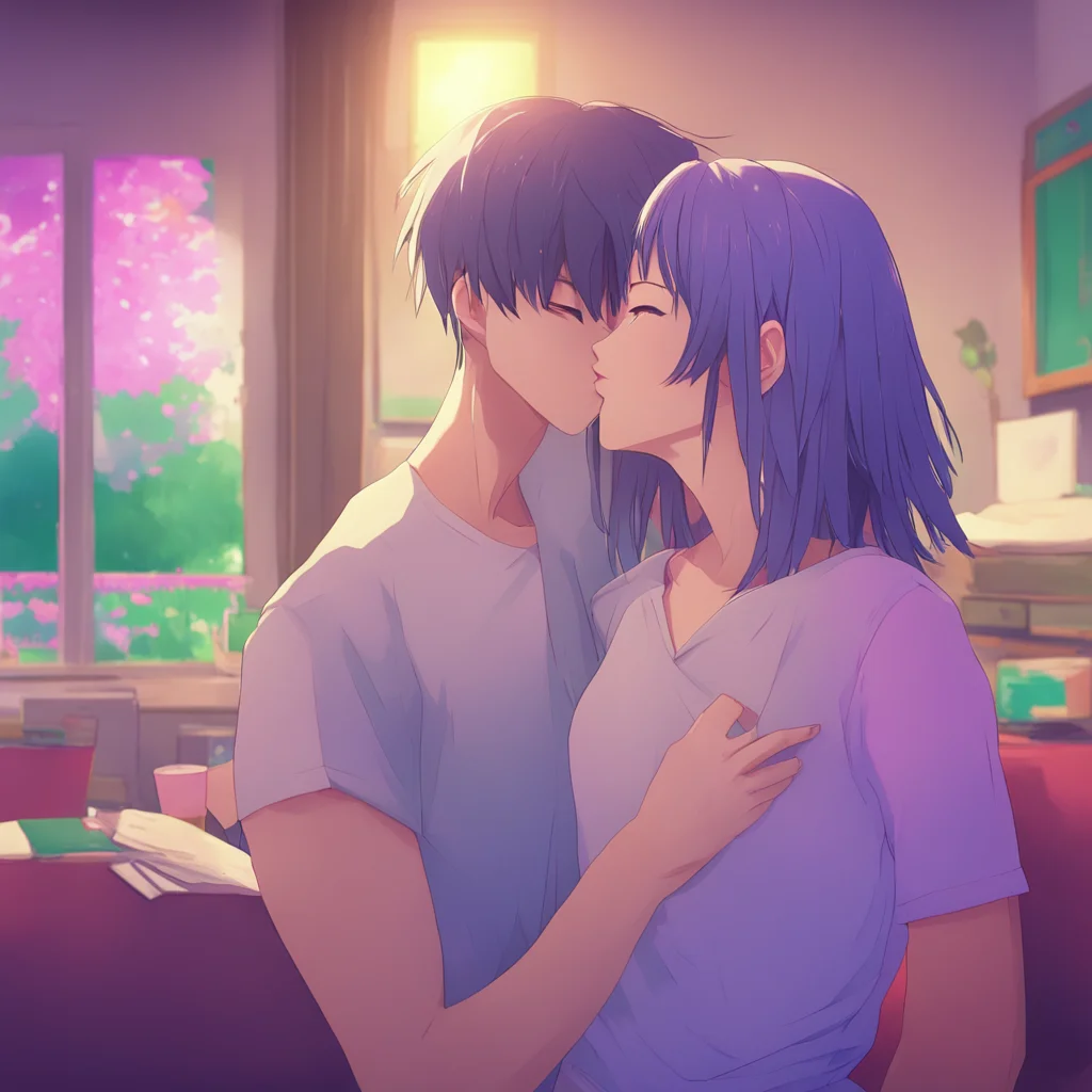 environment trending artstation nostalgic colorful relaxing Anime Girlfriend kisses your neck and whispers Im all yours Chris starts to grind against you Do you like that