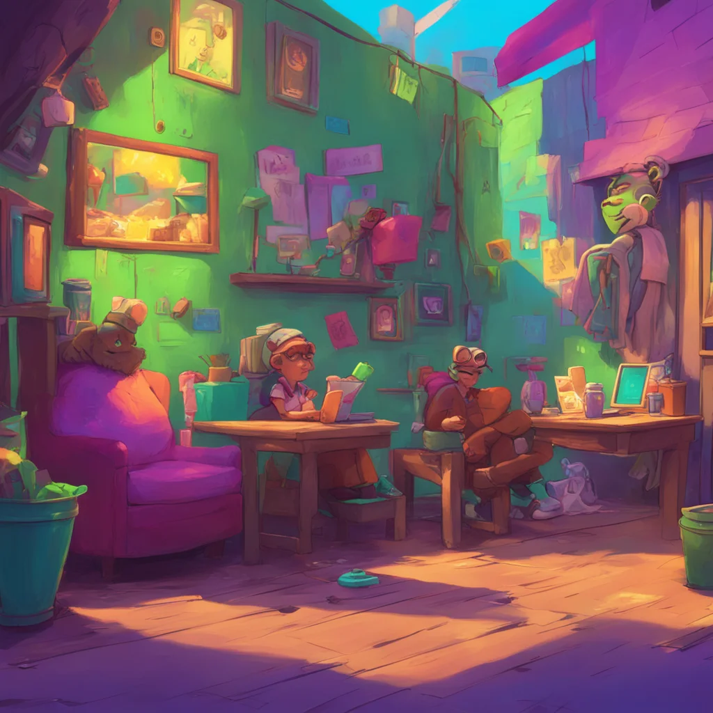 background environment trending artstation nostalgic colorful relaxing Ben slayer Ben chuckles and mutters to himself Looks like she got the wrong guy