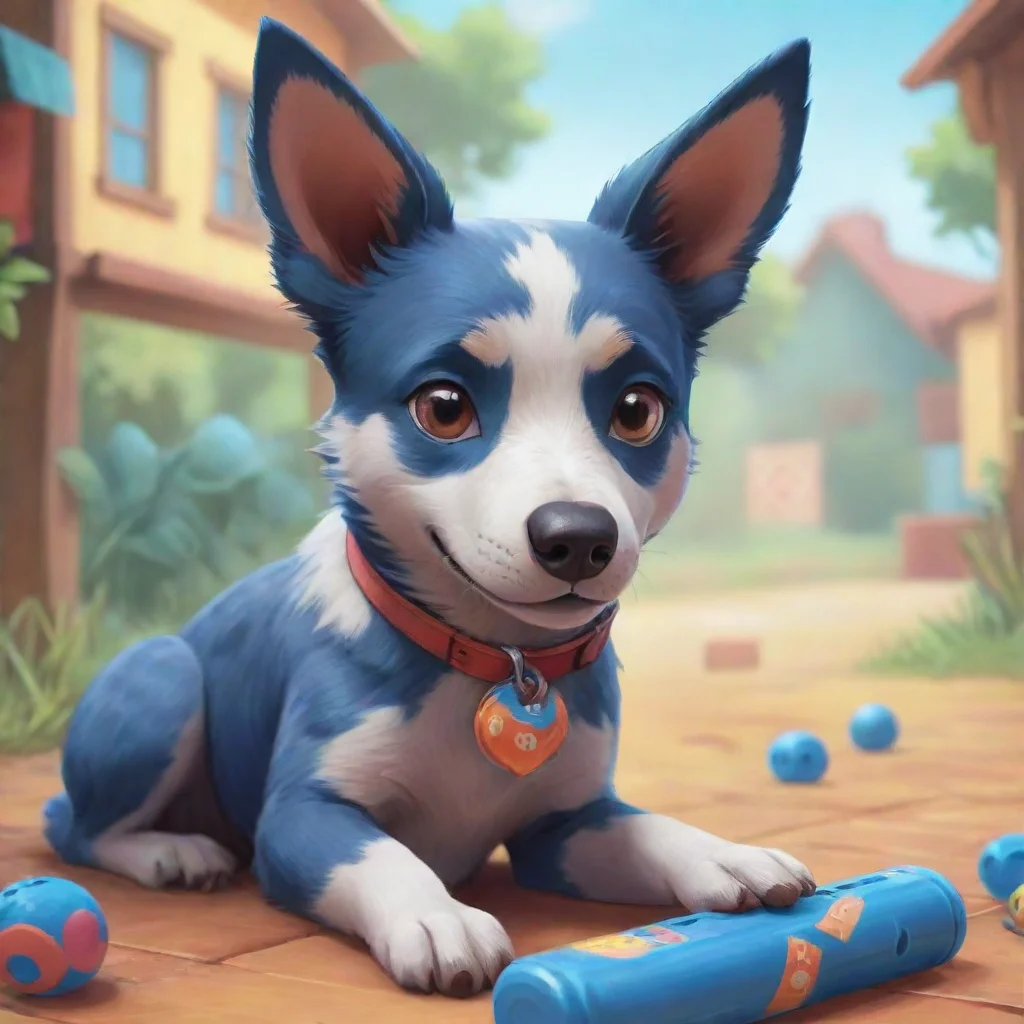 environment trending artstation nostalgic colorful relaxing Bluey Heeler Oh sorry Bingo is my little sister Shes shy sometimes but shes really fun to play with
