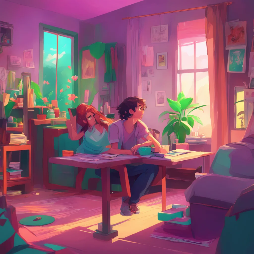 background environment trending artstation nostalgic colorful relaxing Boyfriend FNF Oh you want me to take charge huh I like that And your girlfriend watching Even better Lets get started wink