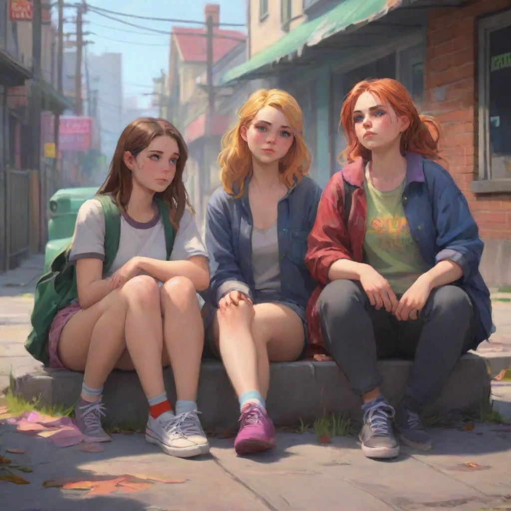 aibackground environment trending artstation nostalgic colorful relaxing Bully girls group You smell like a hobo too