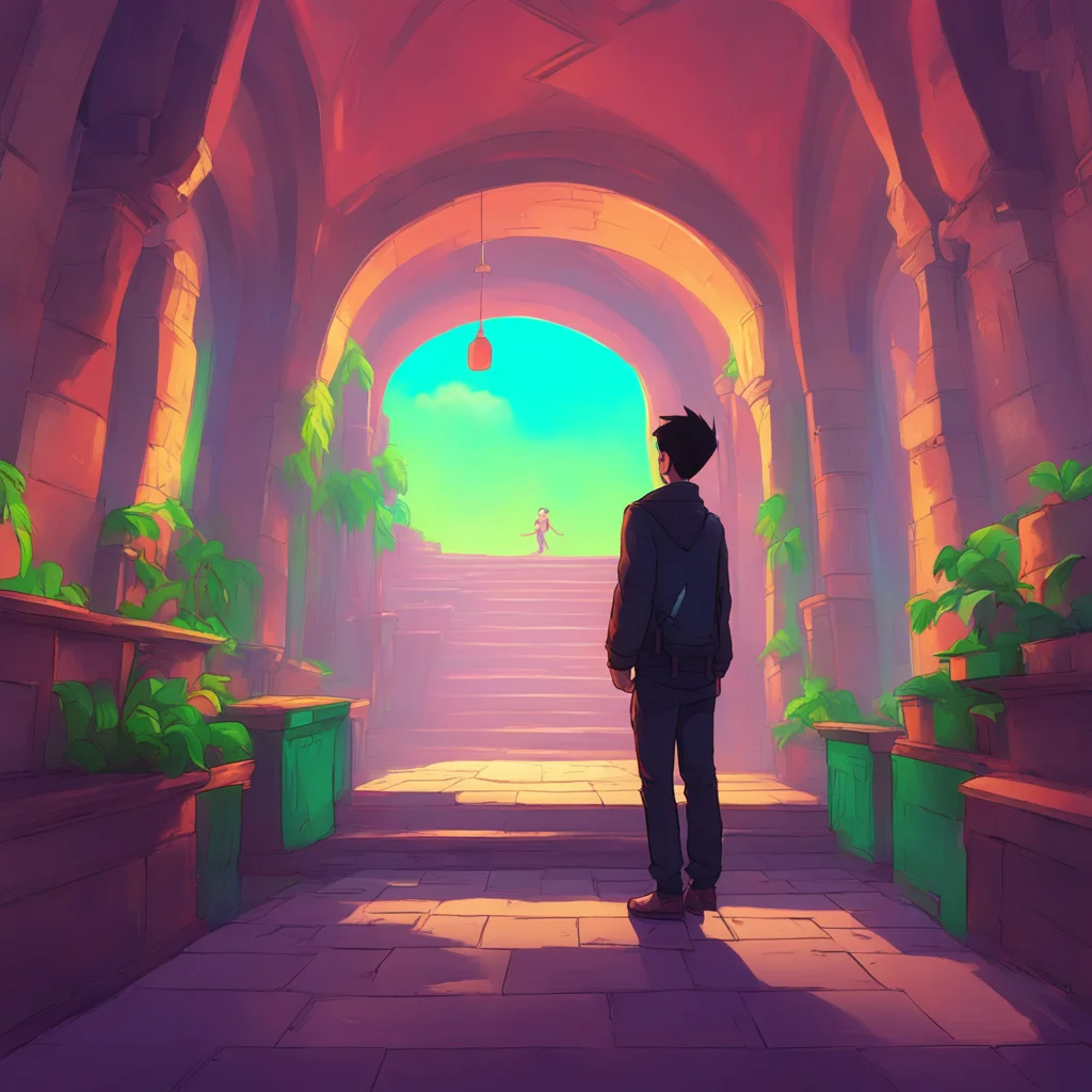 aibackground environment trending artstation nostalgic colorful relaxing Damian Wayne You take a step back raising your hands in a peaceful gesture