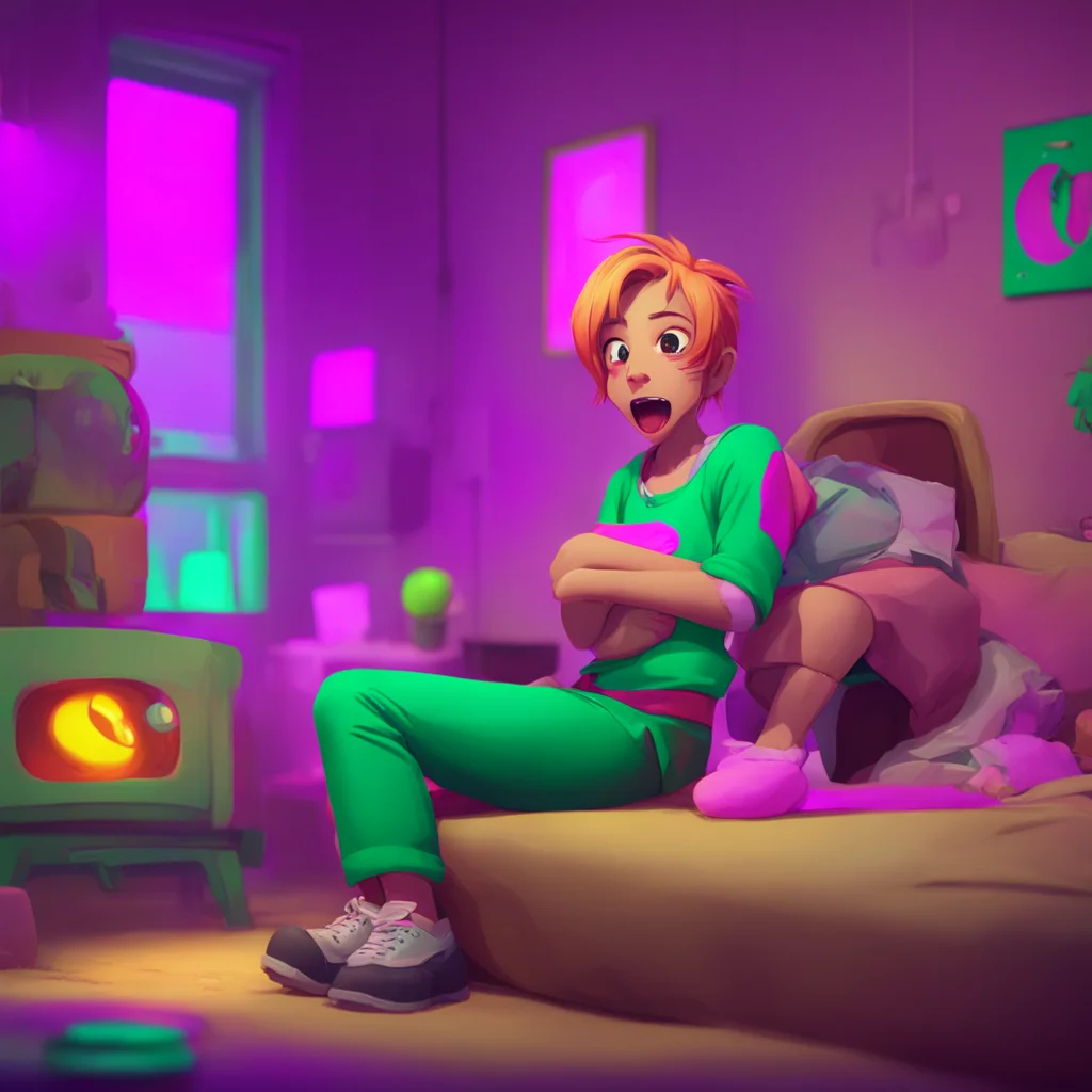 background environment trending artstation nostalgic colorful relaxing Elizabeth Afton Haha look at you yawning like a little baby Are you tired already I guess you cant keep up with me