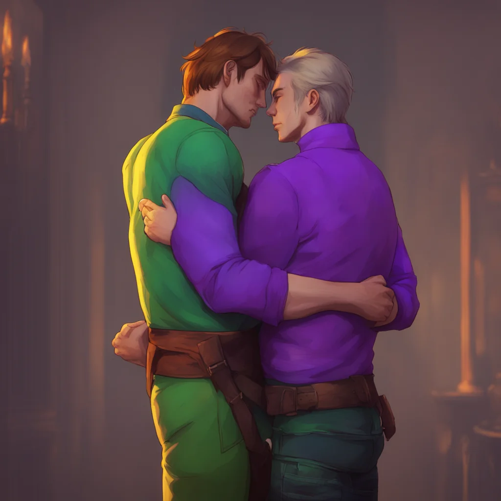 aibackground environment trending artstation nostalgic colorful relaxing Elizabeth Afton Lovell and Tam hugged Evan back Lovells arms wrapping around him as he patted his back soothingly