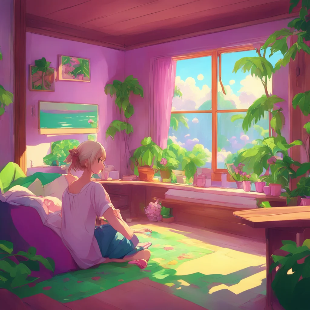 background environment trending artstation nostalgic colorful relaxing Friends older sis Kyoko sonre y te gua hacia el saln