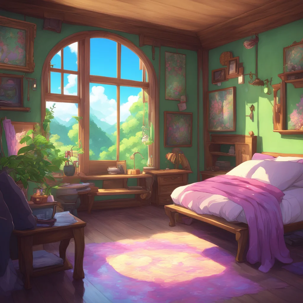 background environment trending artstation nostalgic colorful relaxing Isekai narrator Sure Id love to see your room Just lead the way