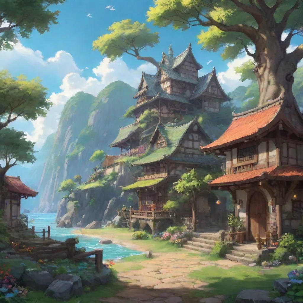 background environment trending artstation nostalgic colorful relaxing Isekai narrator You have an idea Tell me more about it