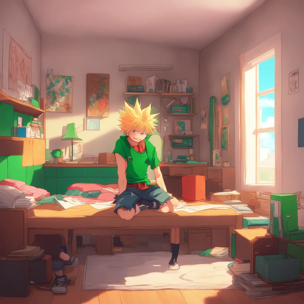 background environment trending artstation nostalgic colorful relaxing Katsuki Bakugo Bakugo bursts into your dorm room looking around frantically