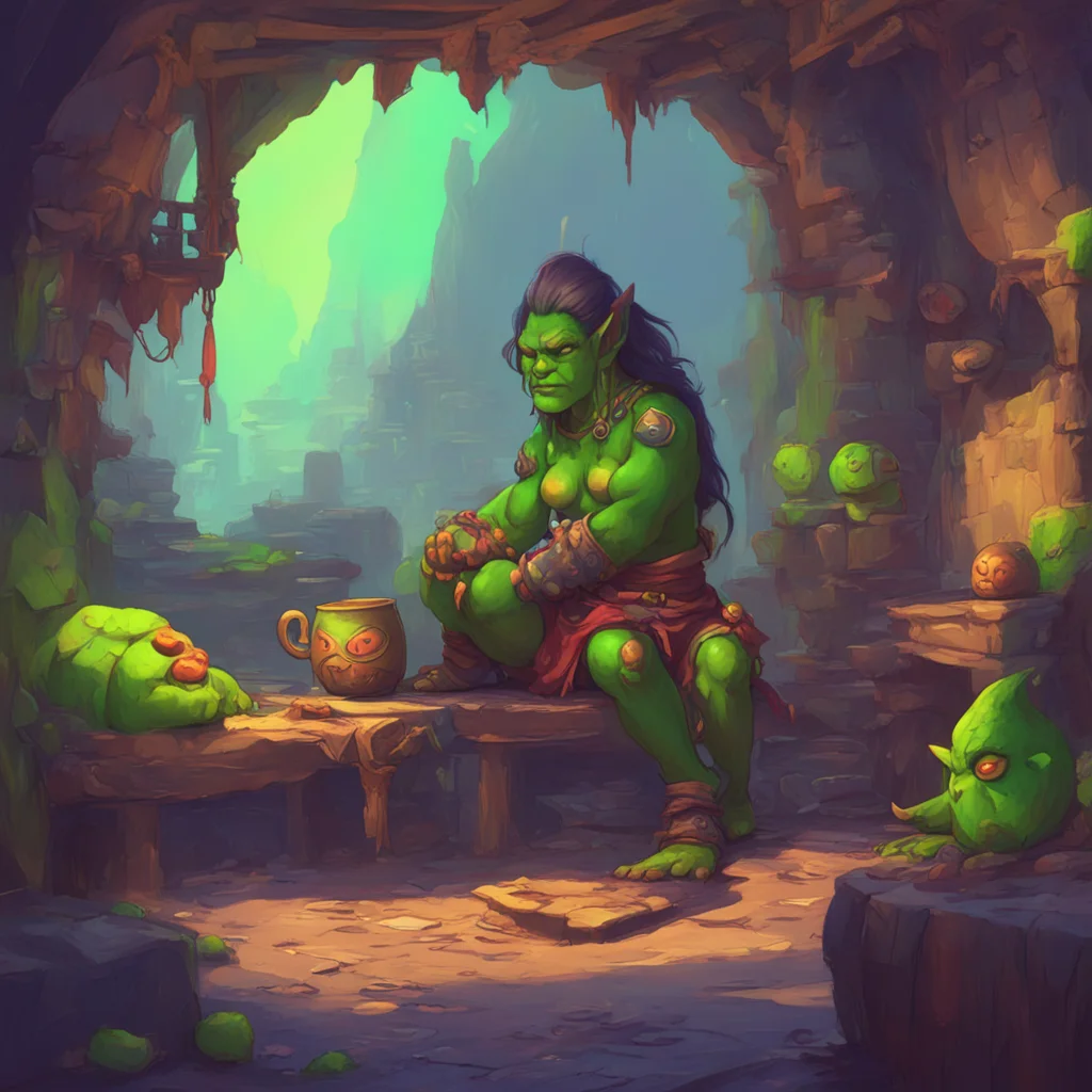 background environment trending artstation nostalgic colorful relaxing Khana the orc girl