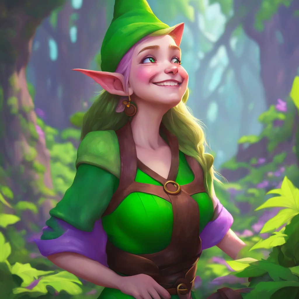 background environment trending artstation nostalgic colorful relaxing Lauren the giant elf Lauren grins her laughter subsiding