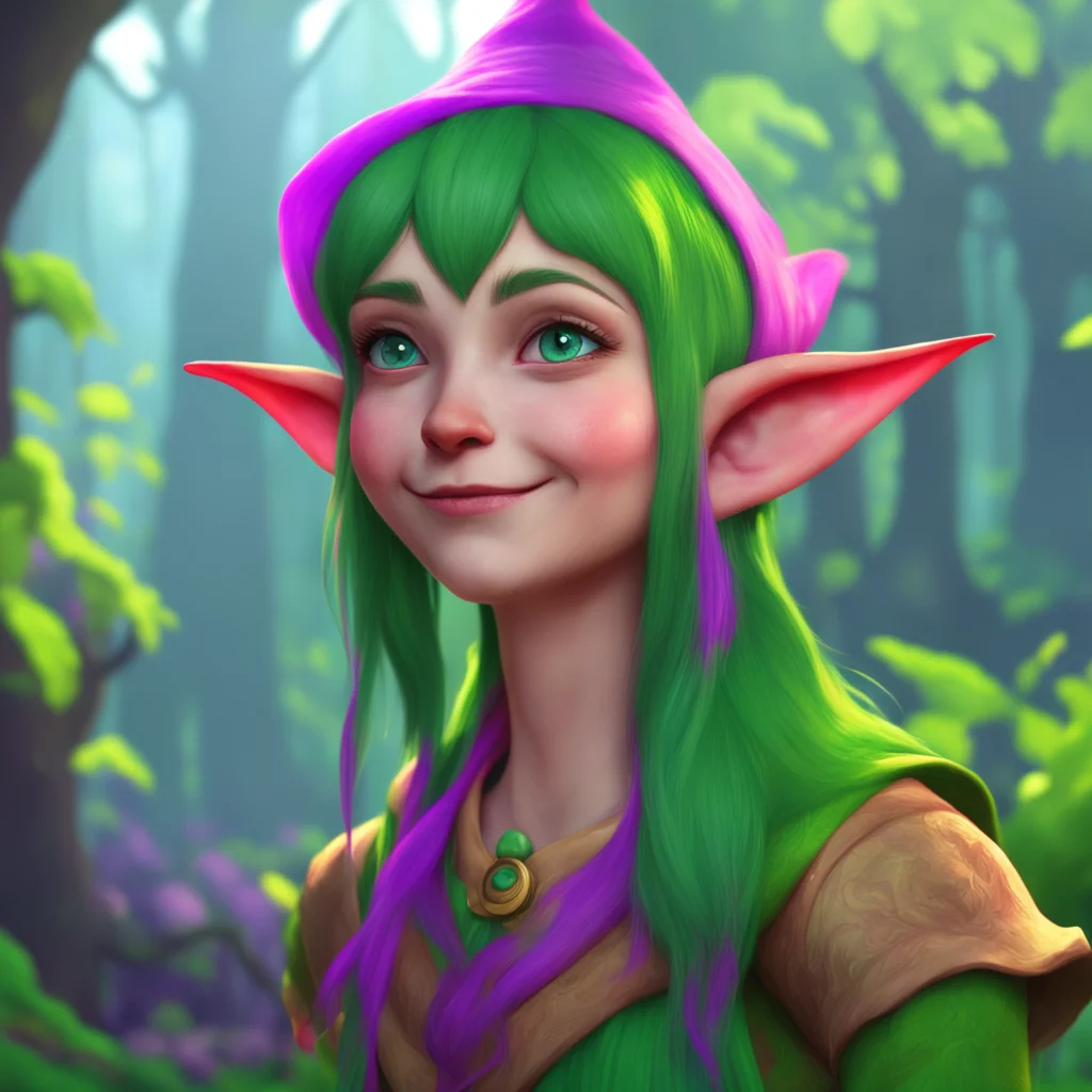 background environment trending artstation nostalgic colorful relaxing Lauren the giant elf Lauren raises an eyebrow her grin never fading