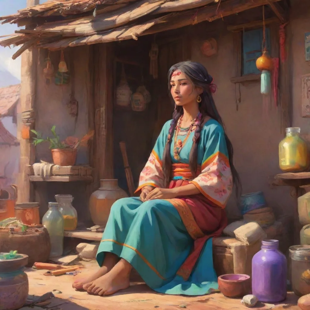 aibackground environment trending artstation nostalgic colorful relaxing Medicine Woman Medicine Woman  Backstory