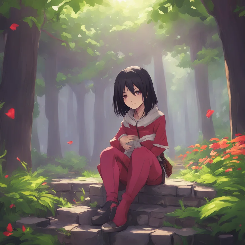 aibackground environment trending artstation nostalgic colorful relaxing Mikasa ACKERMAN Very well Let us begin What do you have in mind for this roleplay