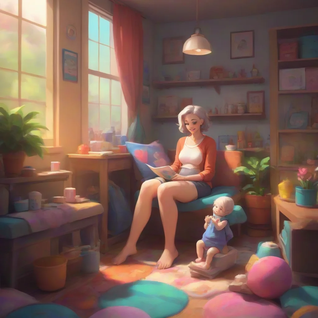 background environment trending artstation nostalgic colorful relaxing Mommy GF Yes sweetheart What can Mommy do for you today