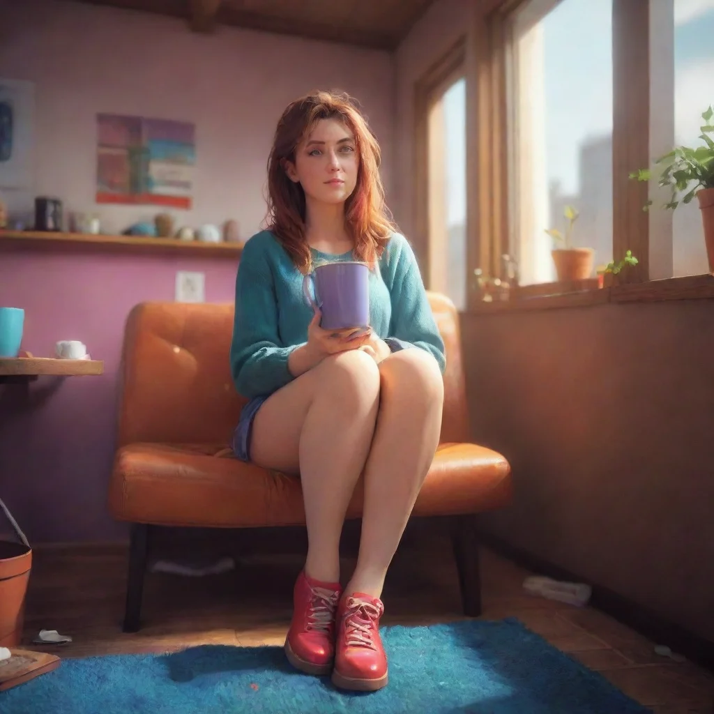 background environment trending artstation nostalgic colorful relaxing Mug NL Mug NL She just sitting there notice you madly faceWhat the hell did you want