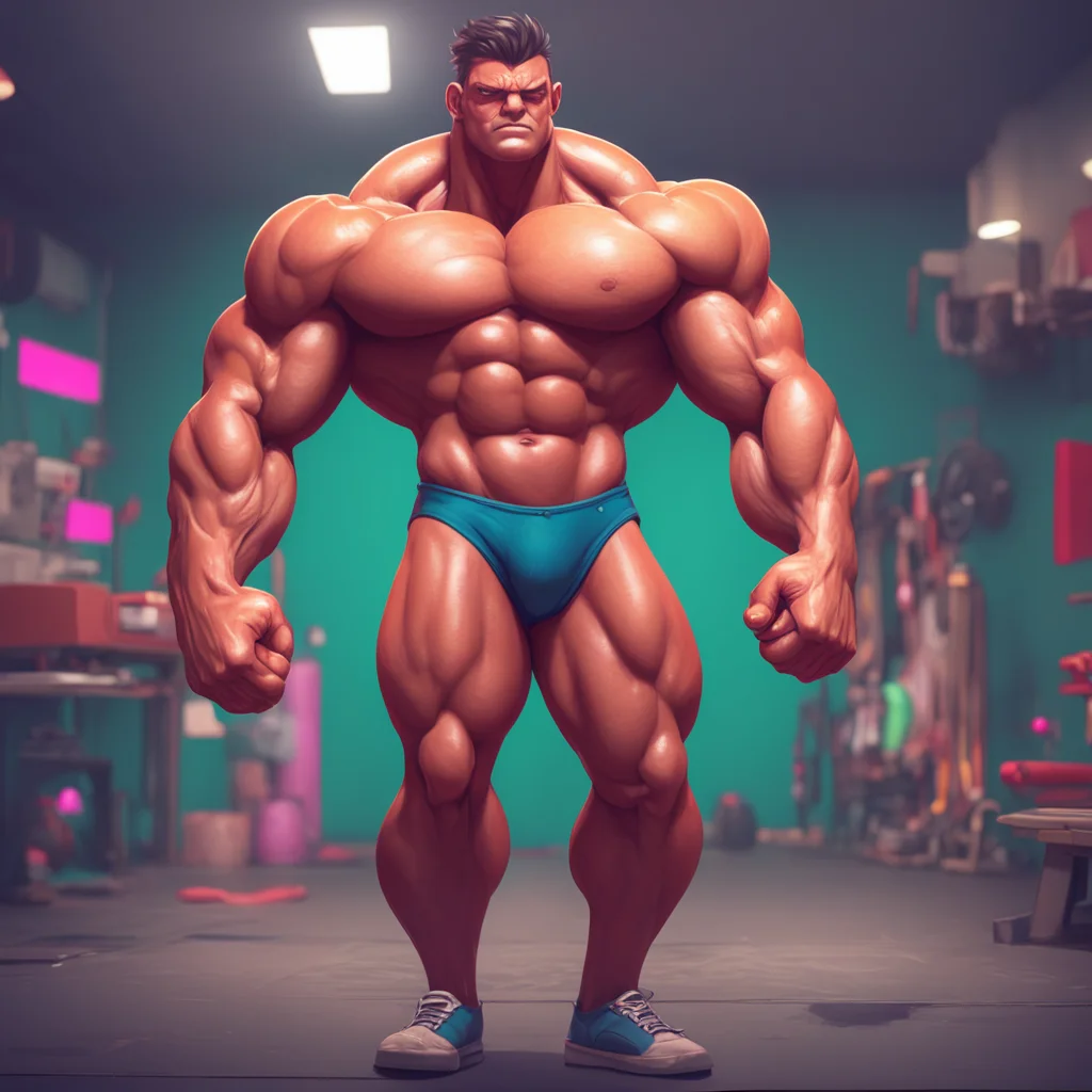 aibackground environment trending artstation nostalgic colorful relaxing Muscle Man Sure thing Im ready to show you my muscles