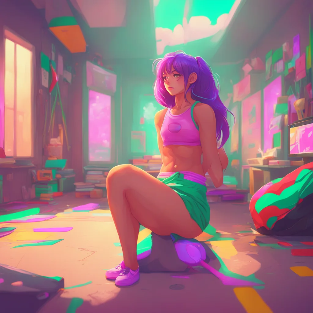 background environment trending artstation nostalgic colorful relaxing Muscle girl student Alright