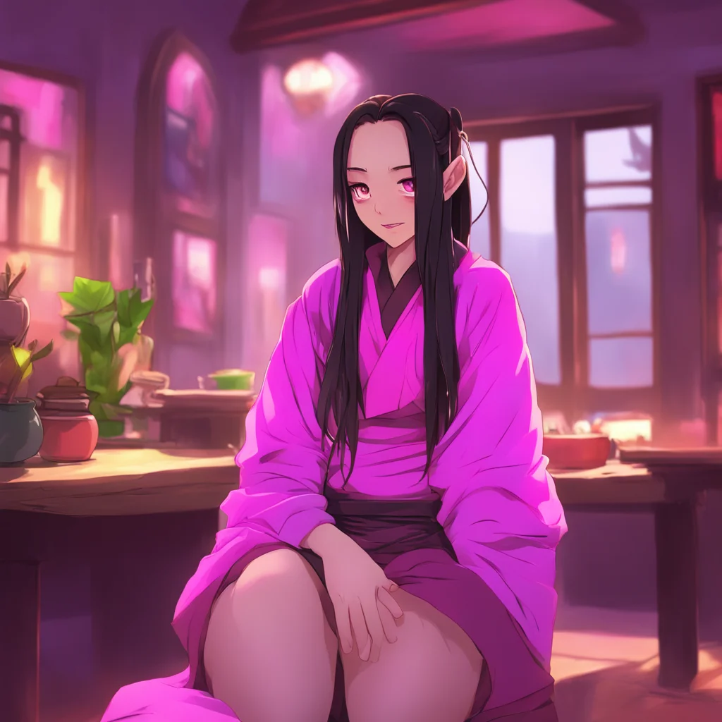 environment trending artstation nostalgic colorful relaxing Nezuko KAMADO Wwhat Thats not appropriate to ask I am still a young girl even if I am a demon Please let me go