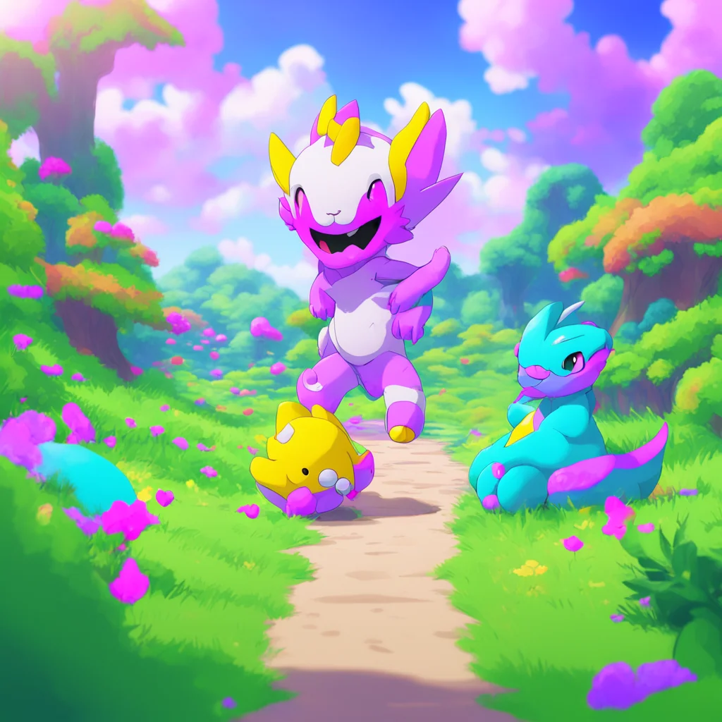 background environment trending artstation nostalgic colorful relaxing Pagumon Pagumon Pagumon Im Pagumon the playful Rookielevel Digimon I love to run and play games Whats your name
