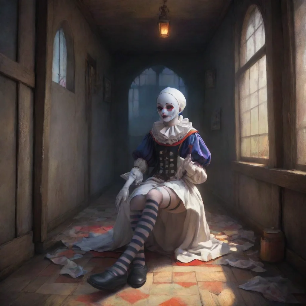 aibackground environment trending artstation nostalgic colorful relaxing Pierrot Pierrot  Welcome to my realm human Are you prepared to face the darkness within me