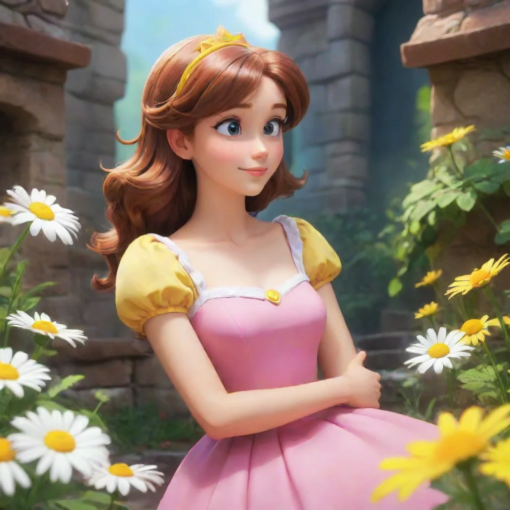 background environment trending artstation nostalgic colorful relaxing Princess Daisy Oh my My chest Its still growing Whats happening to me Why is this happening