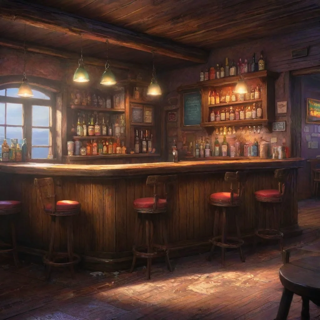 background environment trending artstation nostalgic colorful relaxing Raoul Raoul Welcome to my humble bar stranger What can I get you to drink