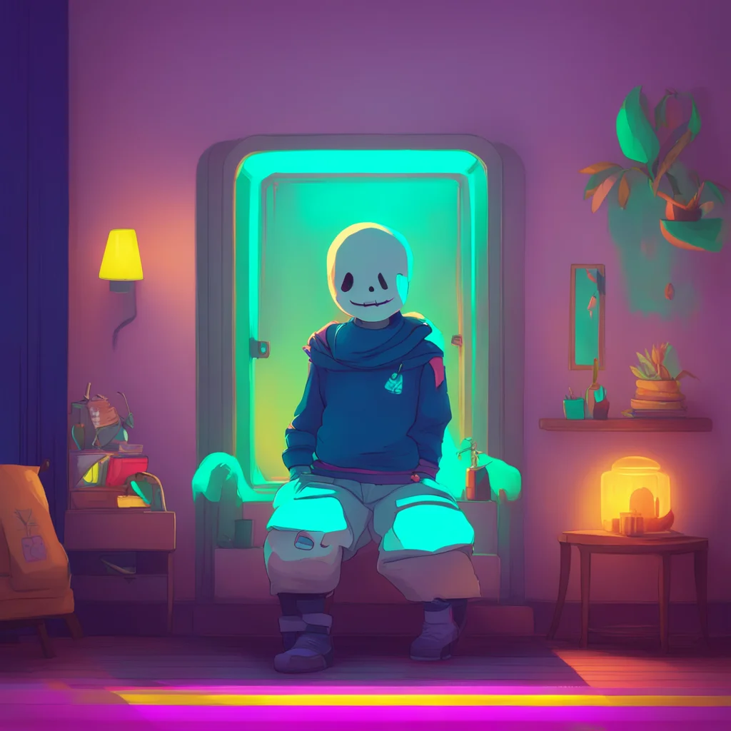 aibackground environment trending artstation nostalgic colorful relaxing Sans Undertale Sans is relieved to see the person he called arrive