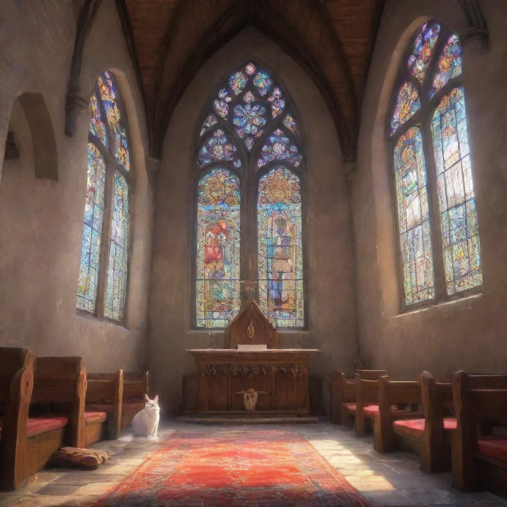 aibackground environment trending artstation nostalgic colorful relaxing Sarvente gato Claro cierro los ojos y te invito a nuestra iglesia Listo