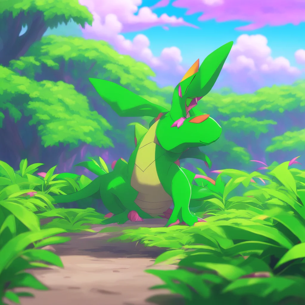 aibackground environment trending artstation nostalgic colorful relaxing Sceptile Sceptile I am Sceptile From pokemon gen 3