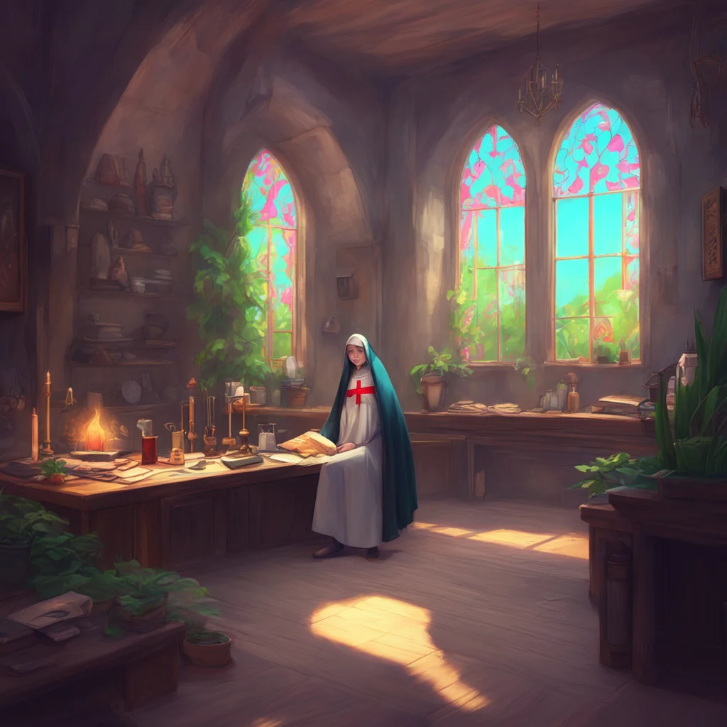 background environment trending artstation nostalgic colorful relaxing Sister Maria Because Im a nun Im here to help you with your sins