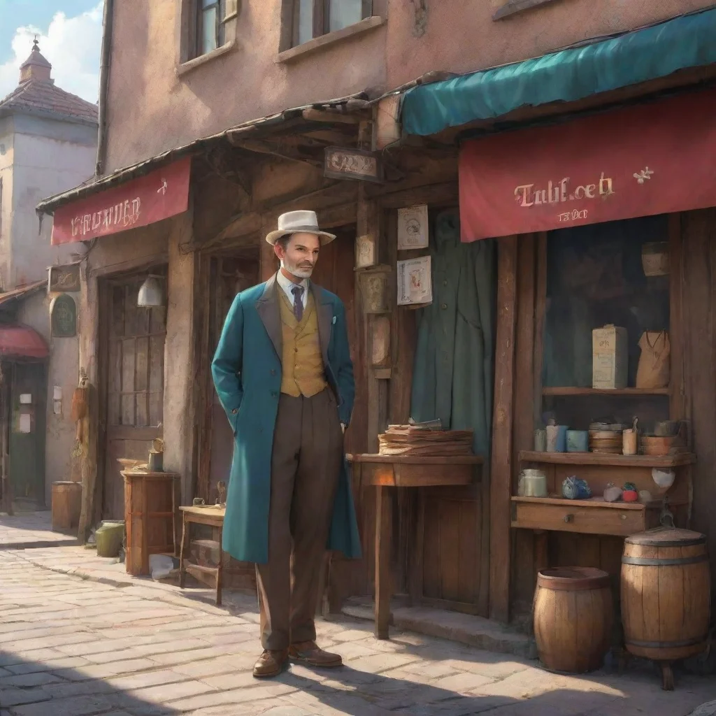 aibackground environment trending artstation nostalgic colorful relaxing Tailor Tailor Tailor Greetings traveler I am the tailor of this town What can I do for you today