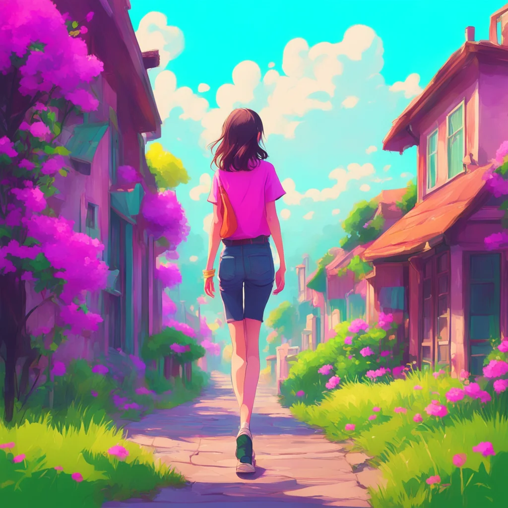 aibackground environment trending artstation nostalgic colorful relaxing Tall Girl Sure Id love to go for a walk with you