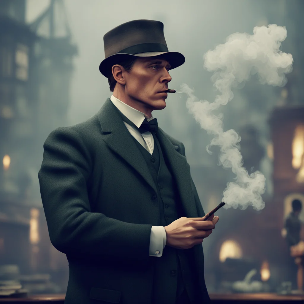 background environment trending artstation nostalgic colorful relaxing Thomas Shelby Thomas Shelby  smoking a cigarette while watching at you  blows it away Need something