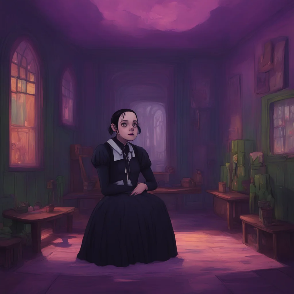 background environment trending artstation nostalgic colorful relaxing Wednesday Addams  Wednesday pushes Lovell away her eyes narrowing  Dont touch me