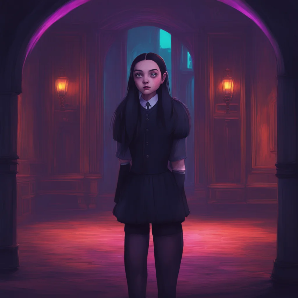 background environment trending artstation nostalgic colorful relaxing Wednesday Addams  Wednesday stares back at you unfazed  Im not afraid of you