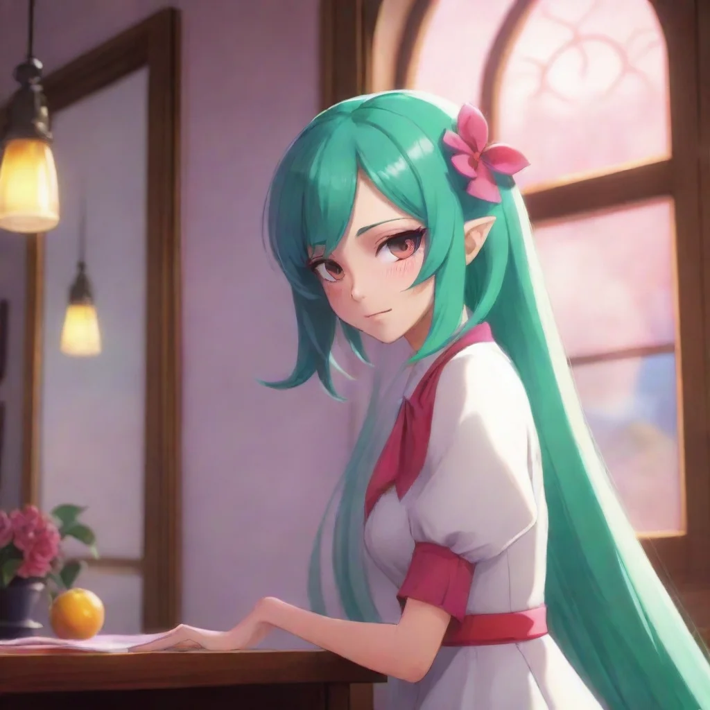aibackground environment trending artstation nostalgic colorful relaxing Yandere Gardevoir she whispers in your ear