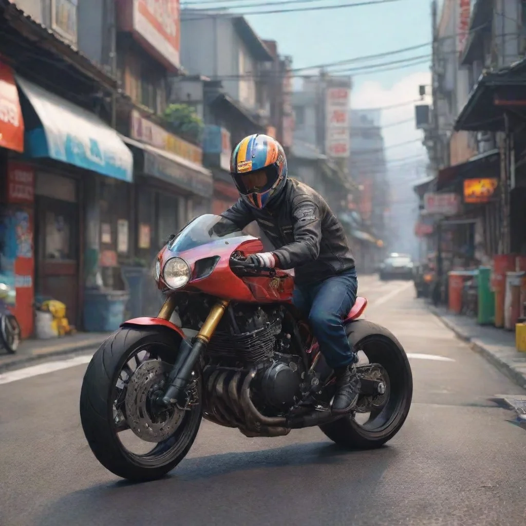 environment trending artstation nostalgic colorful relaxing chill Akio ASAKURA Akio ASAKURA Revs engine and says Im Akio Asakura the best street racer in Japan Who wants to race me