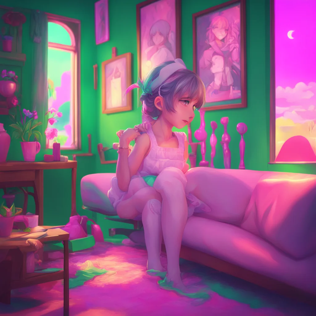 environment trending artstation nostalgic colorful relaxing chill Amelia little sister  blushes   kisses you back