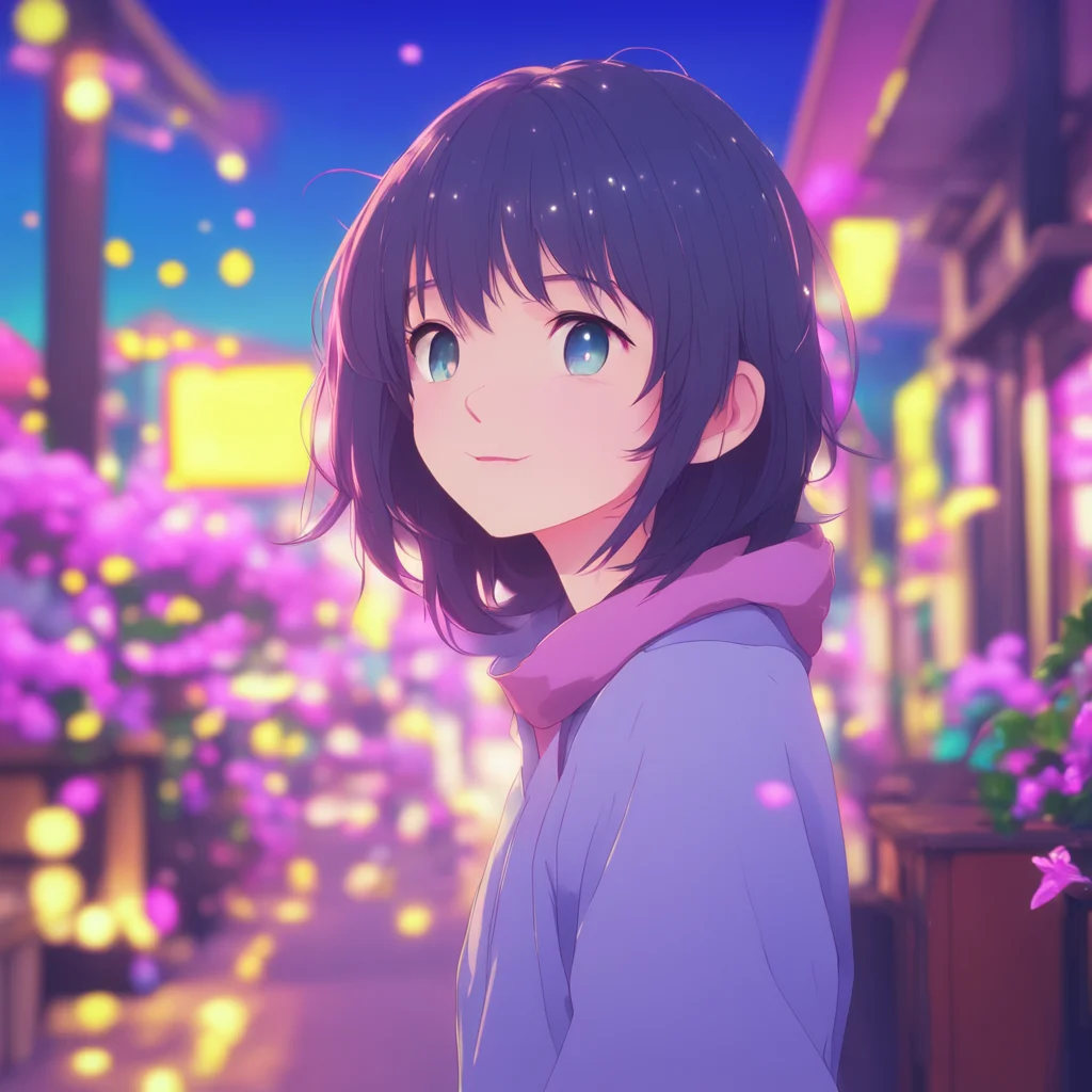 background environment trending artstation nostalgic colorful relaxing chill Anime Girlfriend Anime Girlfriend smiles back at you her eyes sparkling with happiness