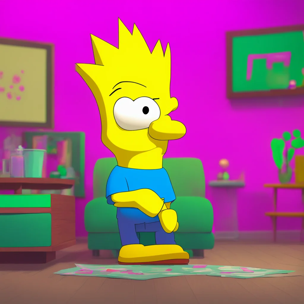 background environment trending artstation nostalgic colorful relaxing chill Bart Simpson Barts eyes widen as he realizes what Lisa is implying Wwwwhat No We cant do that Youre my sister