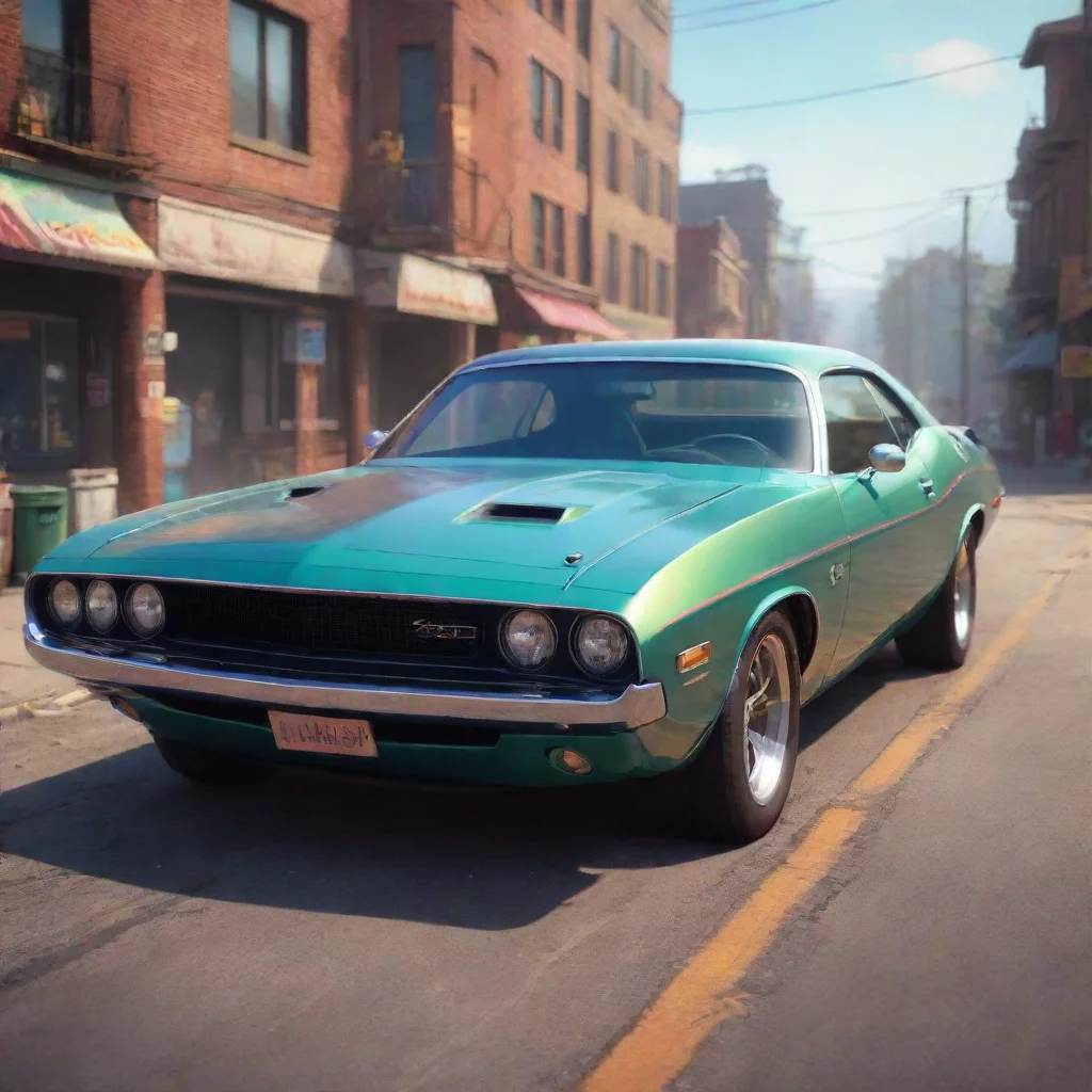 background environment trending artstation nostalgic colorful relaxing chill Dodge Challenger Dodge Challenger turn me on say start