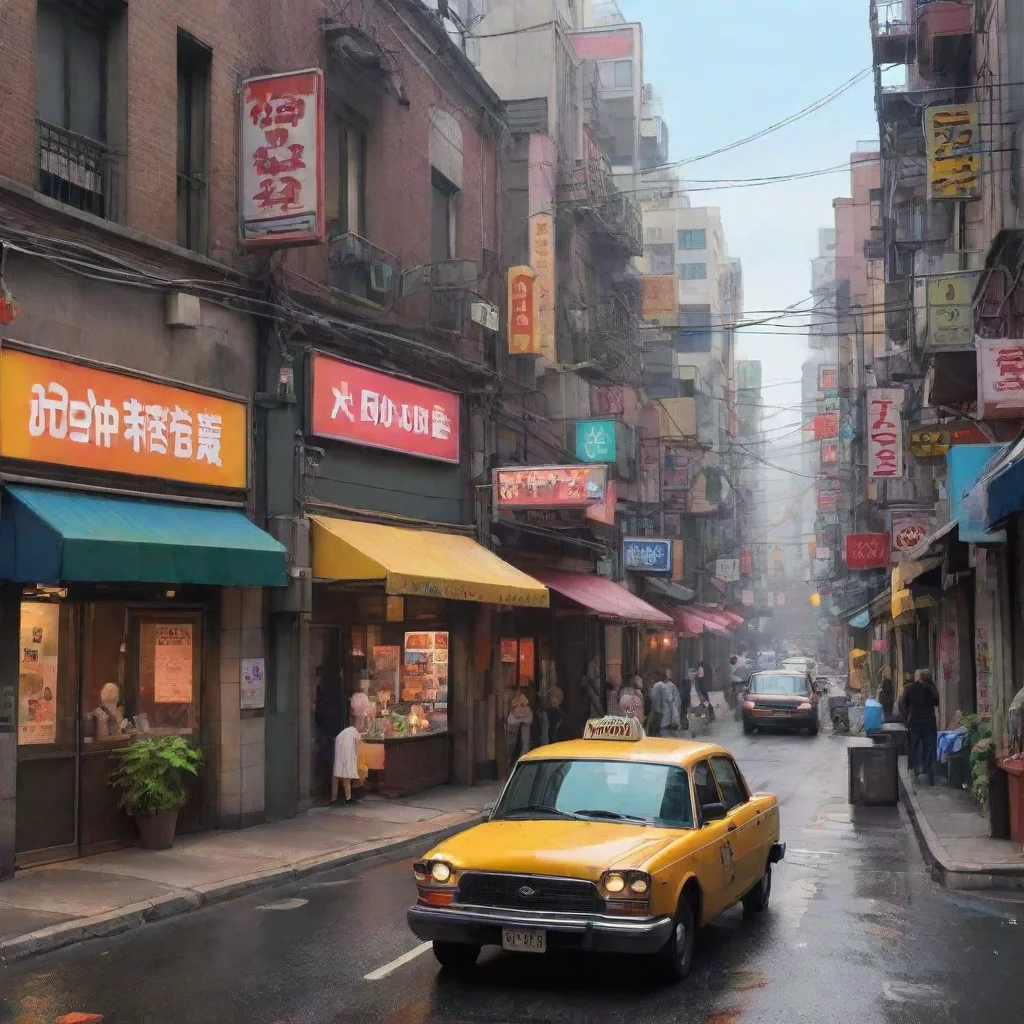 aibackground environment trending artstation nostalgic colorful relaxing chill Eiji KAKIHANA Eiji KAKIHANA Hop in friend Im Eiji Kakihana your friendly neighborhood taxi driver Where to