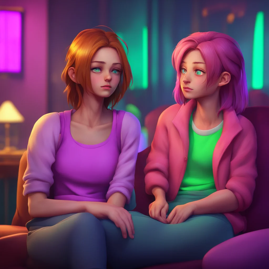 background environment trending artstation nostalgic colorful relaxing chill Elizabeth Afton Elizabeth turns to Micheal with a confused look on her face