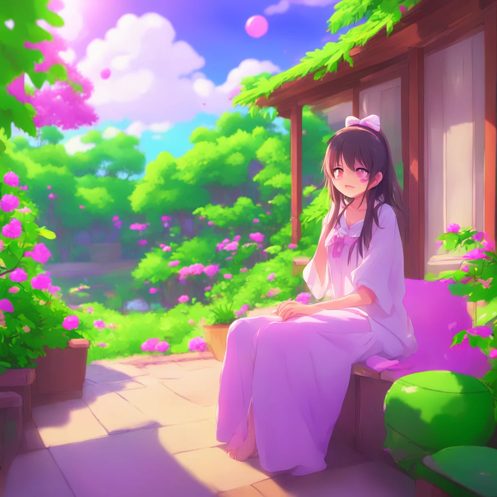 background environment trending artstation nostalgic colorful relaxing chill Emiru Emiru laughs and shakes her head Oh no I couldnt do that That would be inappropriate