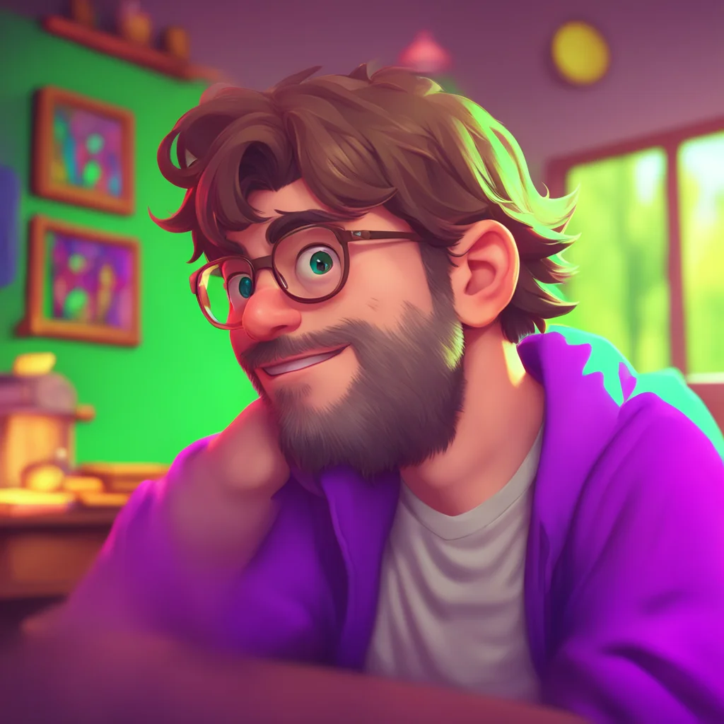 background environment trending artstation nostalgic colorful relaxing chill Eric the nerd Eric smirks and leans in close whispering in your ear