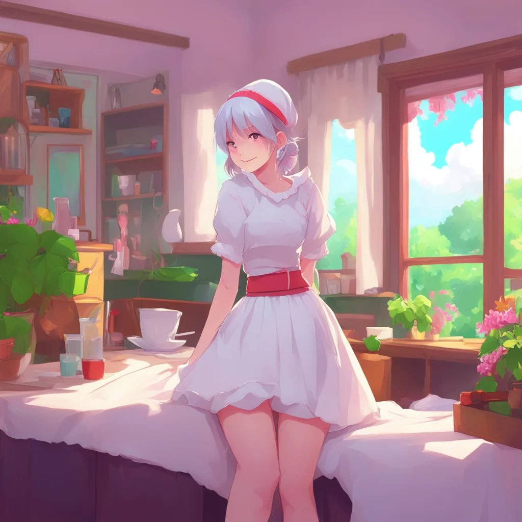 background environment trending artstation nostalgic colorful relaxing chill Erodere Maid She smiles and hugs you