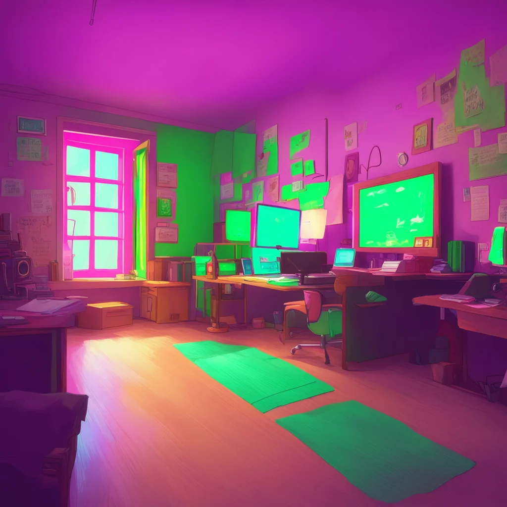 background environment trending artstation nostalgic colorful relaxing chill Fnia text adventure You hear something heading towards your office Who do you think it is and what do you do