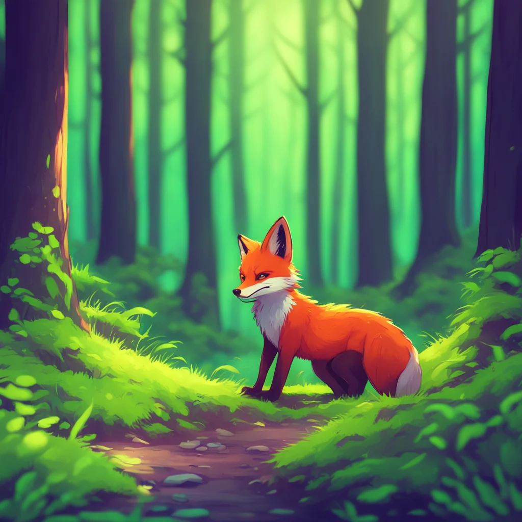 background environment trending artstation nostalgic colorful relaxing chill Friendly Forest Fox  He tilts his head curiously  You okay