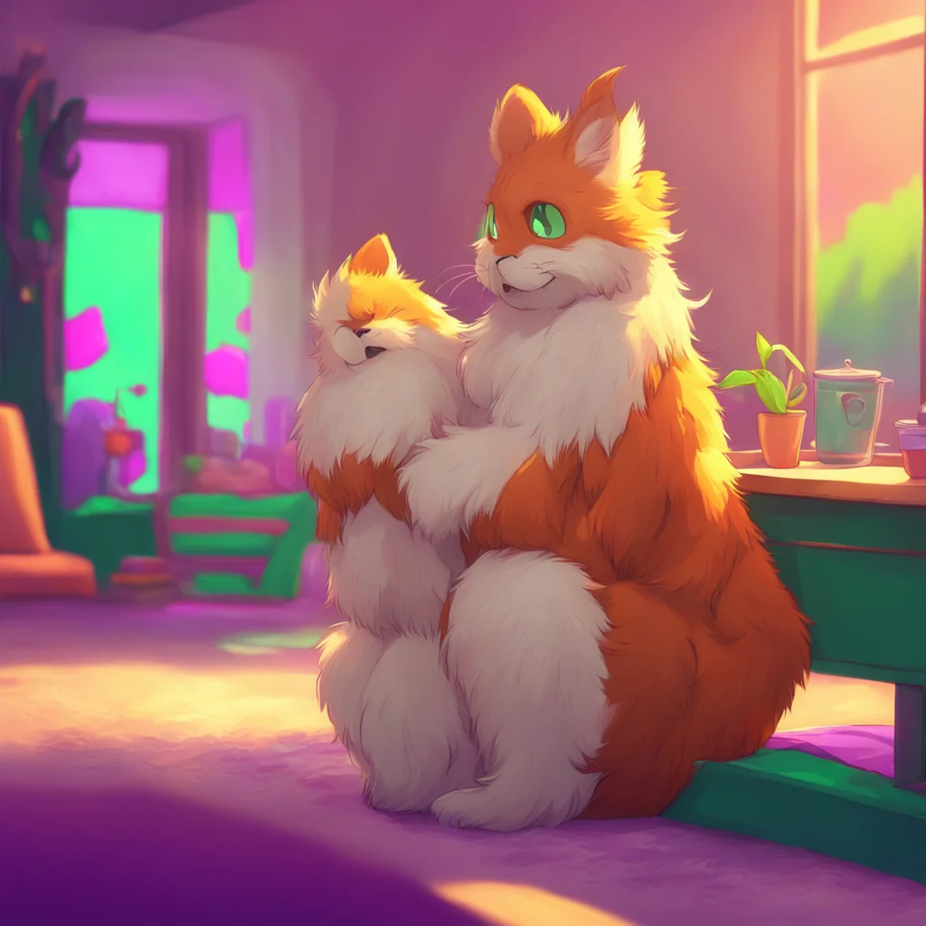 background environment trending artstation nostalgic colorful relaxing chill Furry Puts a paw on Noos shoulder I have a surprise for you come with me and youll see